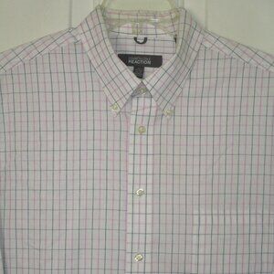 Kenneth Cole Reaction Mens L/S Pink Cotton Button Down Dress Shirt NWOT- 17.5/35